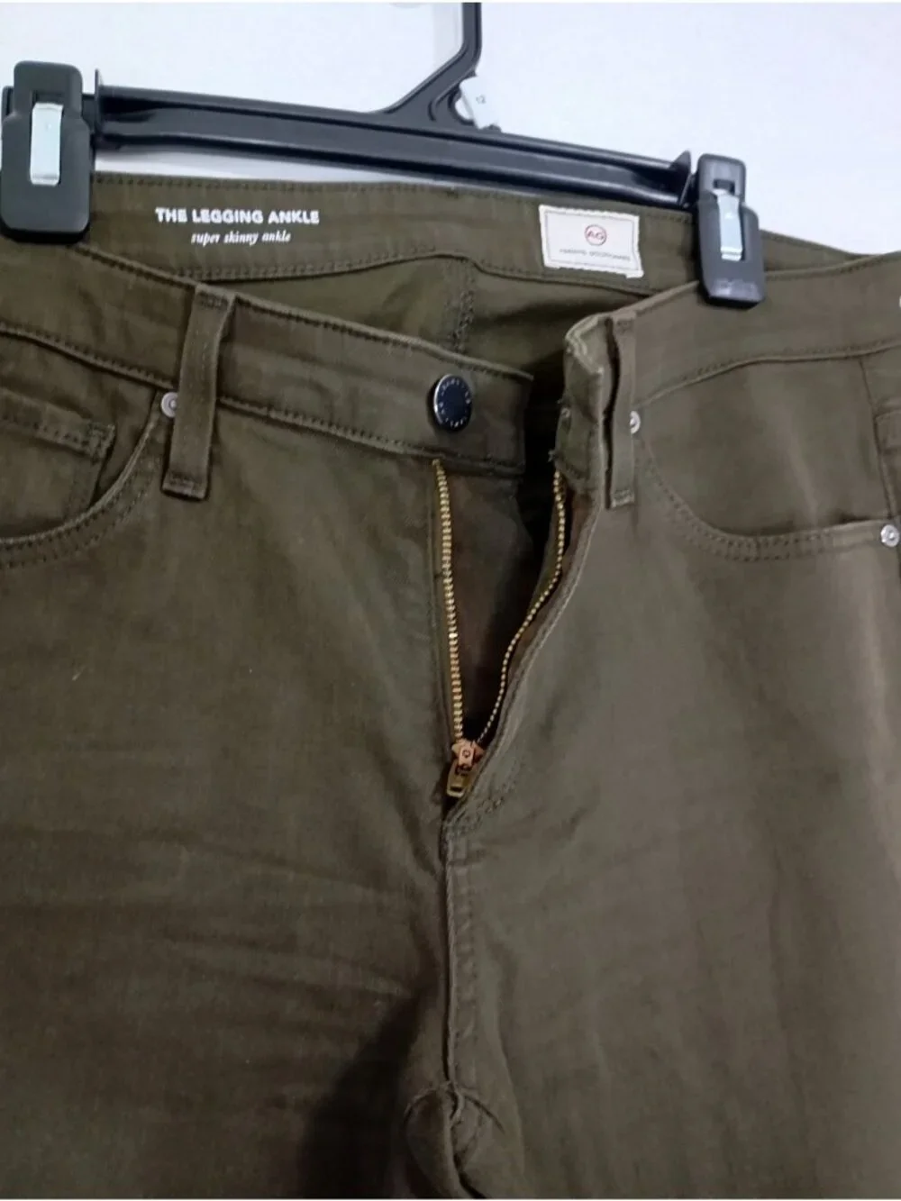 AG Adriano Goldschmied The Legging Ankle Super Skinny Jeans Brown Size 27R